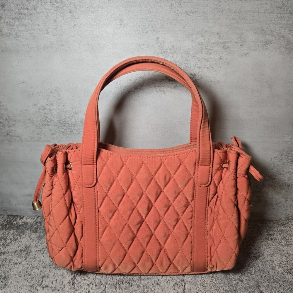 Vera Bradley Quilted Orange Handbag Purse Small Mini Handbag Y2K